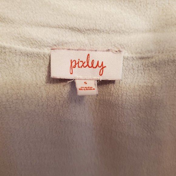 White & Navy Ombre Kimono Top S-M - Picture 2 of 5